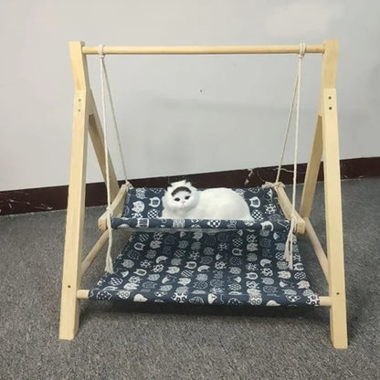 Modern Wooden Pet Resting Swinging Bed