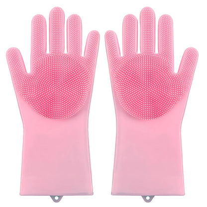 Silicone Grooming Gloves for Easy Bathing and Cleaning