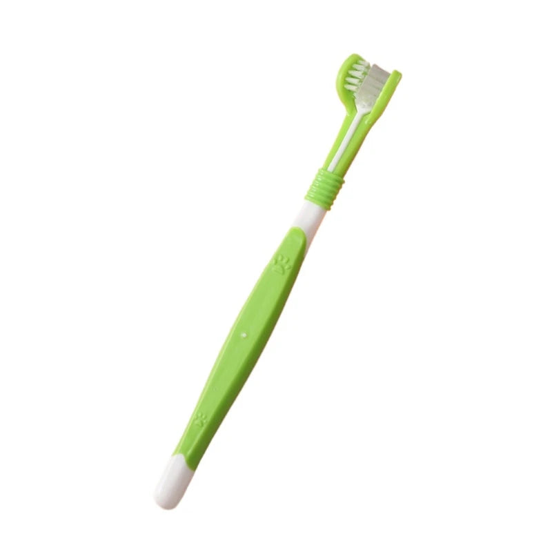 Three-Sided Pet Toothbrush for Fresh Breath