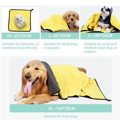 Quick Drying Soft Fiber Absorbent Pet Towels