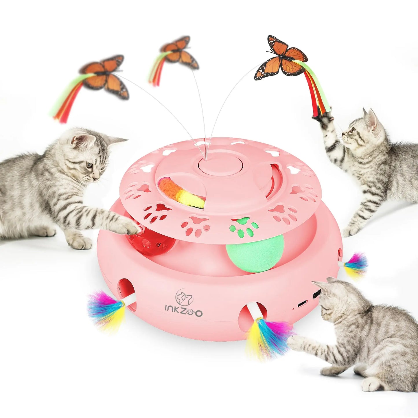 Interactive 4-in-1 Cat Toy with USB Charging