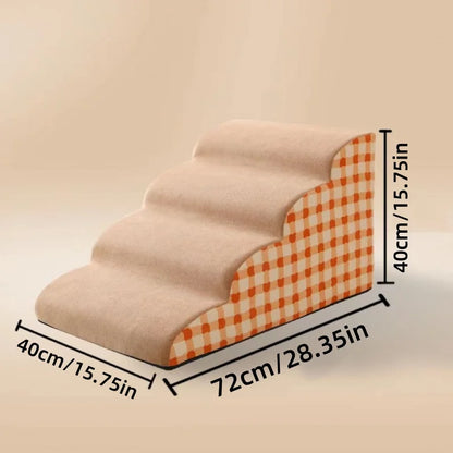 1-3 Steps Pet Staircase Anti-slip Detachable Stable And Non-collapsing Memory Foam Washable Sofa Steps