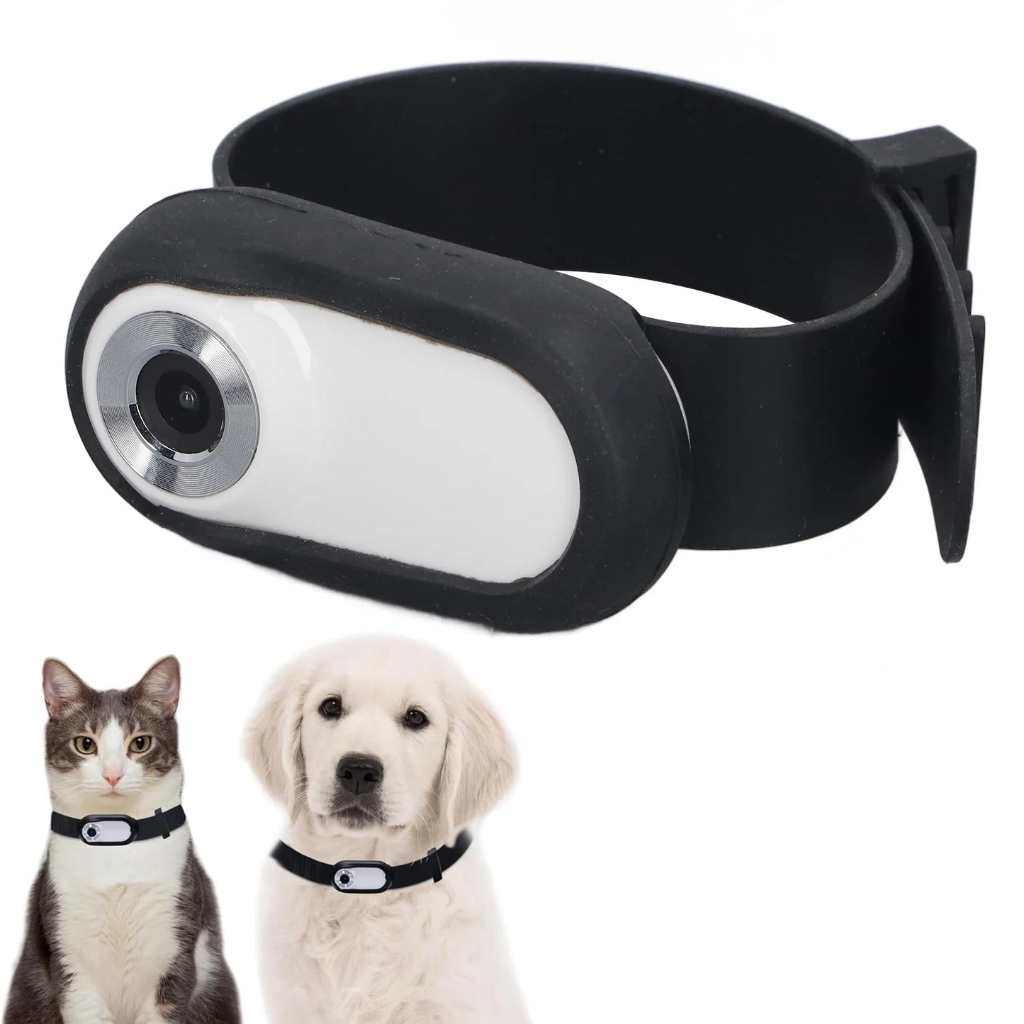 Pet Sports Camera Photo Function Support Memory Card 120 Degree Wide Angle Lightweight Pet Collar Camera Full HD for Outdoor