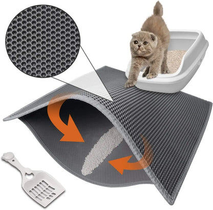 Waterproof Honeycomb Cat Litter Mat Skidproof Design