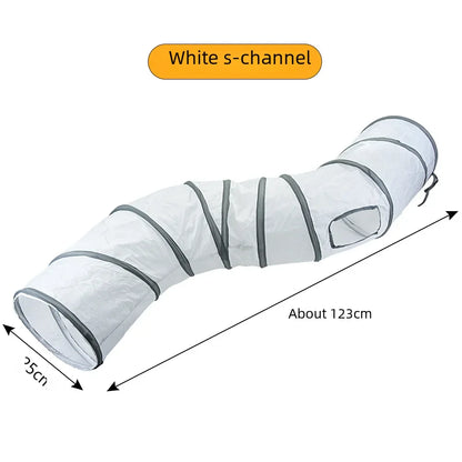 White Cat Tunnel Playground Interactive Toy
