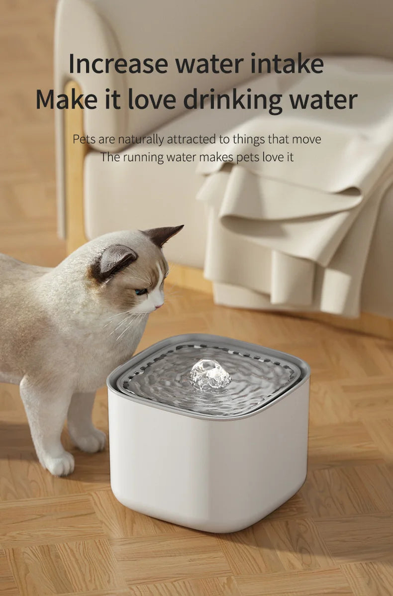 Large Capacity Auto Recirculating Cat Water Fountain