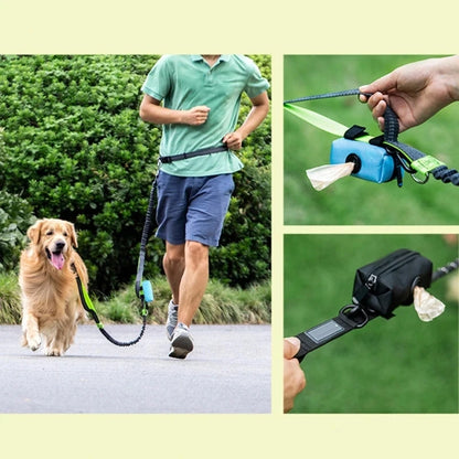 Adjustable Poop Bag Holder with Leash Attachment