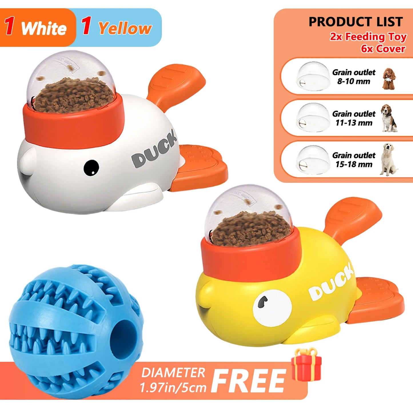 Interactive Cartoon Duck Snack Feeder Dispenser