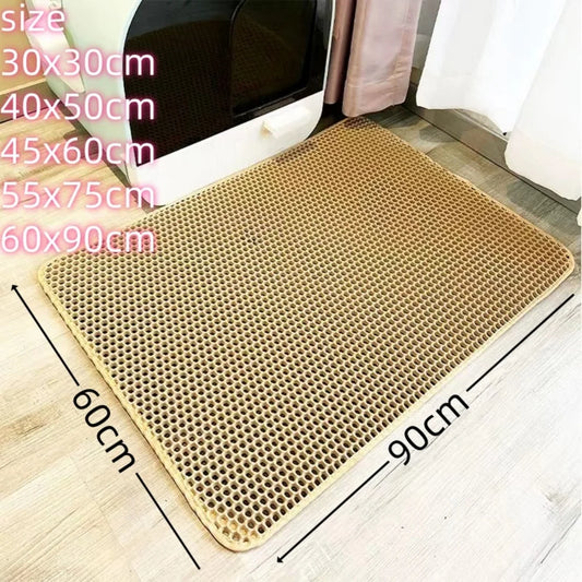 Large Double Layer Waterproof Cat Litter Mat