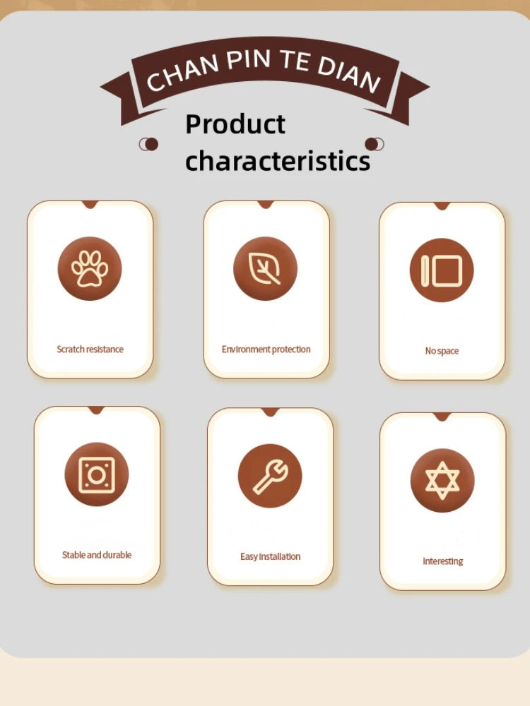 Solid Wood Cat Turntable w/ Hanging Balls [+ Sisal Scratching Board]