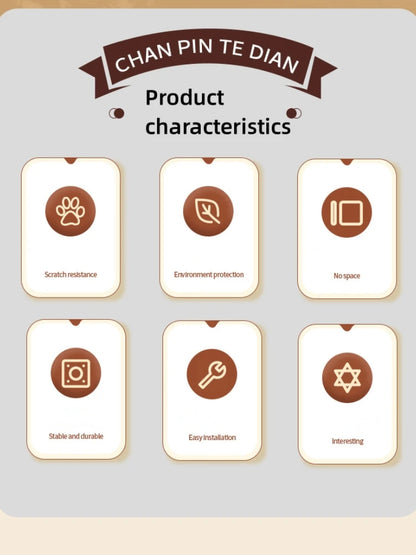 Solid Wood Cat Turntable w/ Hanging Balls [+ Sisal Scratching Board]