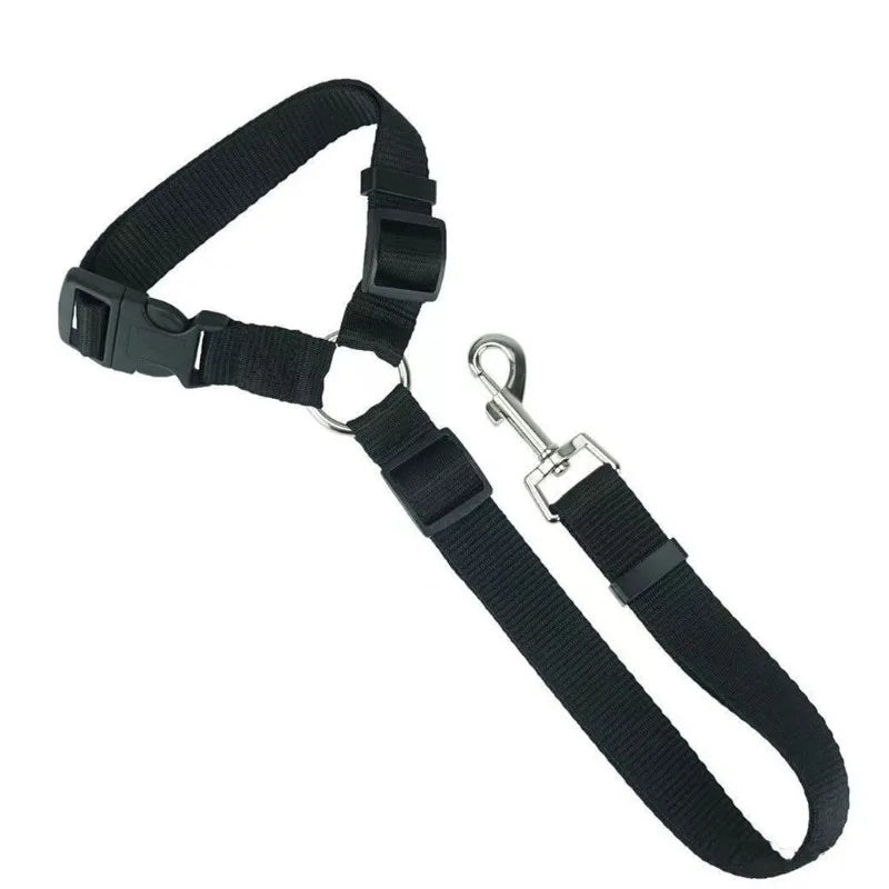 Solid Color Adjustable Two-in-One Pet Safety Belt