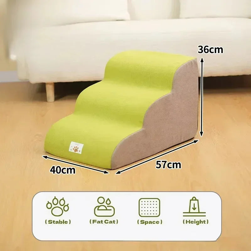 3 Steps Pet Ramp Detachable Anti-Slip Stairs for Elderly Dogs Cats Bed Couch Access Couch Training Tool Washable Pet Supplies