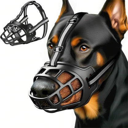 Reflective Breathable Basket Muzzle for Dogs