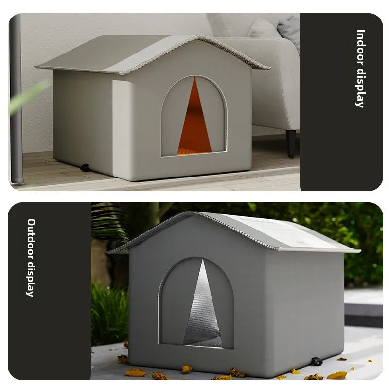 Waterproof Outdoor Winter Warm Pet Cave With Sleeping Beds