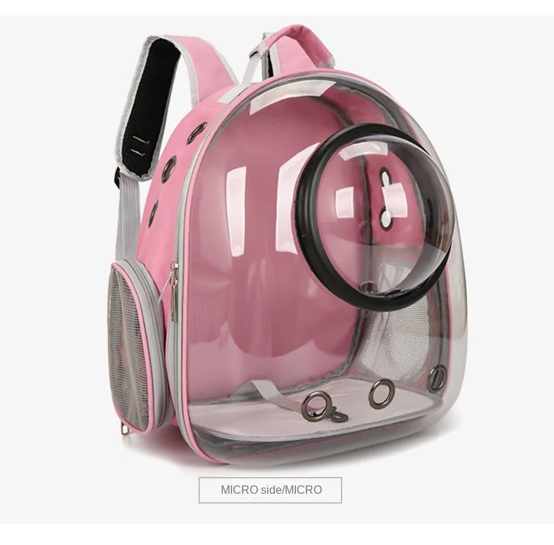 {As seen in Argylle} Space Capsule Pet Backpack-Airline Approved Transparent Carrier [Large Capacity + 360° Ventilation + Dual Handles]
