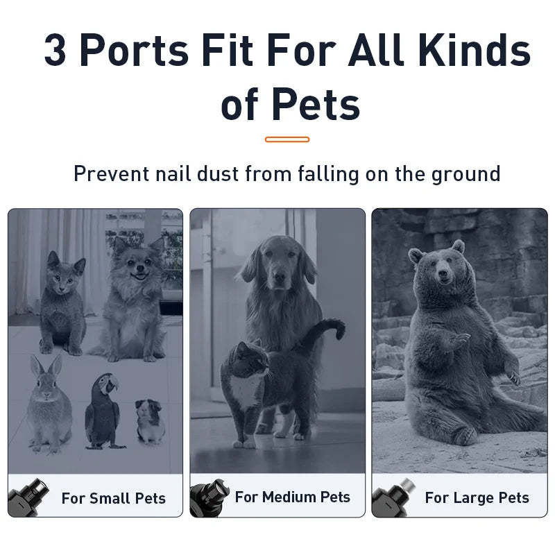 Electric Dog Nail Clippers With Rechargeable LED Lights