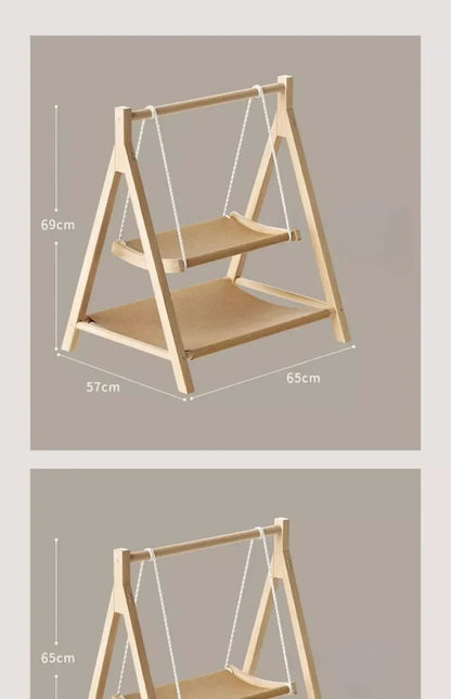 Modern Wooden Pet Resting Swinging Bed