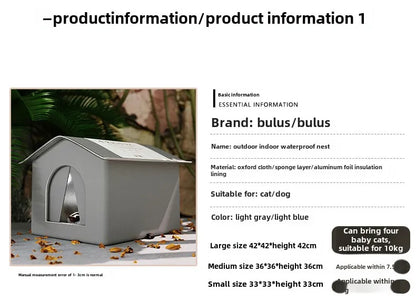 Waterproof Outdoor Winter Warm Pet Cave With Sleeping Beds