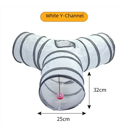 White Cat Tunnel Playground Interactive Toy