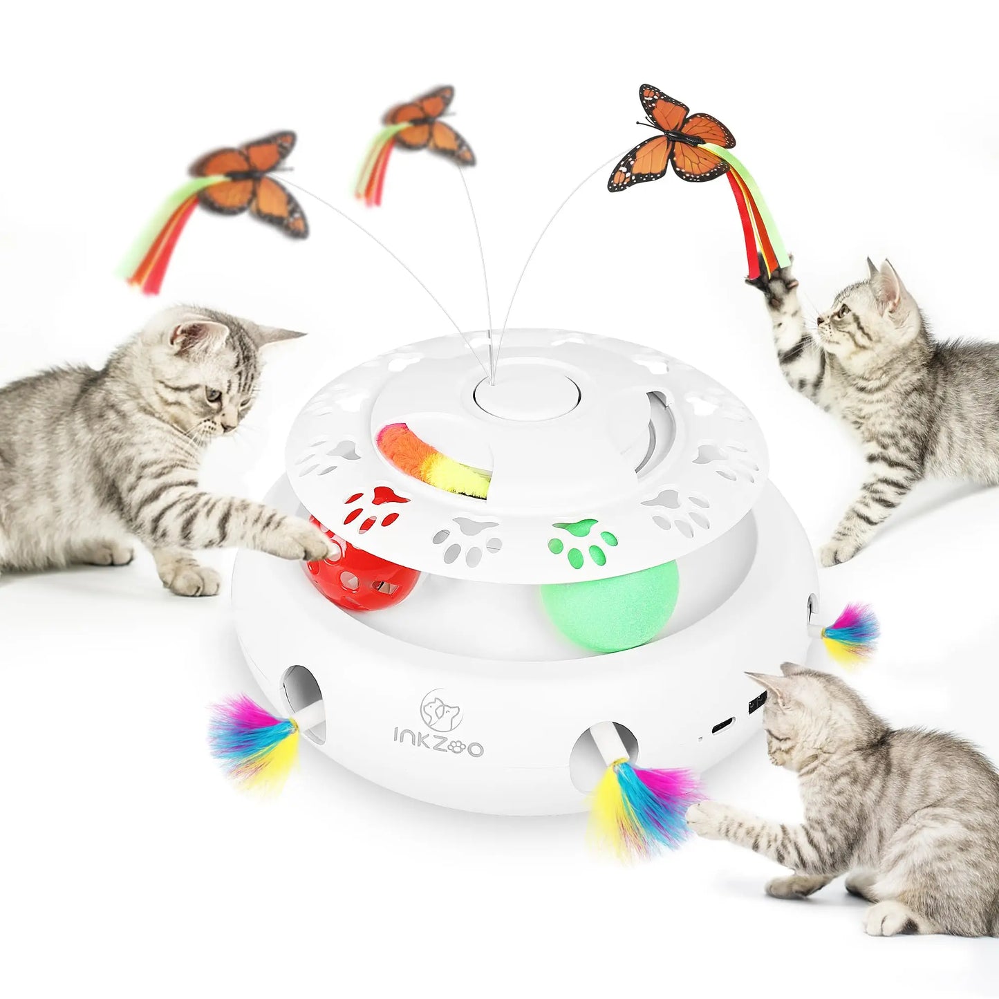 Interactive 4-in-1 Cat Toy with USB Charging