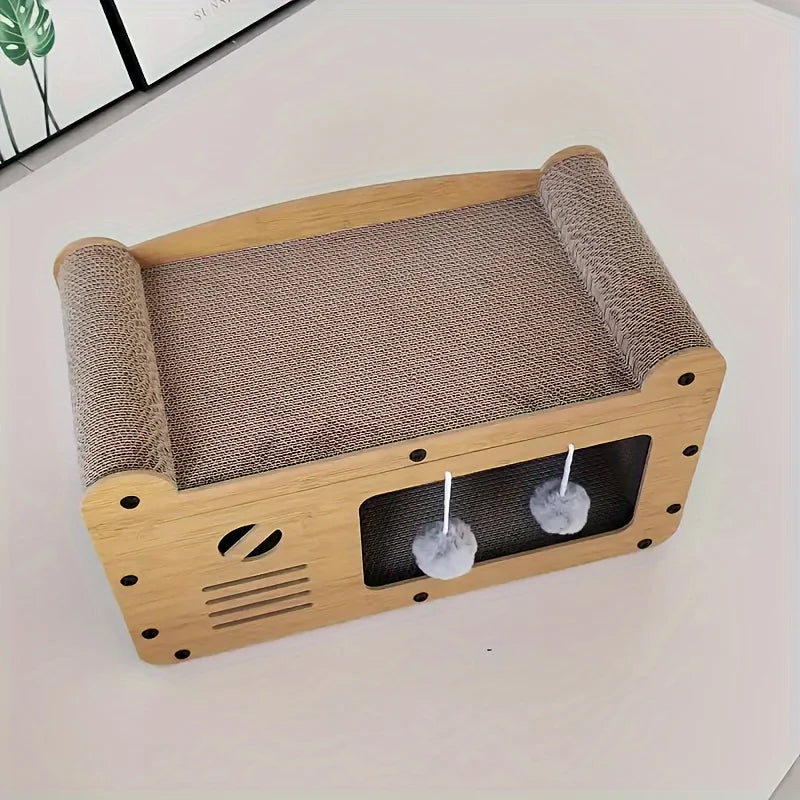 Cat Scratch Sofa with Interactive Toys