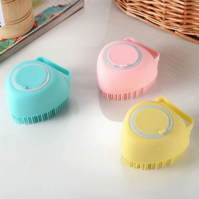 Soft Silicone Bath Brush for Easy Pet Care