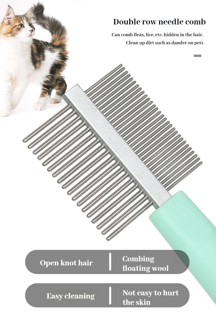 ペットユニバーサルビューティーセット 猫用コーム 両面ノットコーム 猫用爪切りコーム ノミ取りコーム 脱毛製品 ニードルコーム