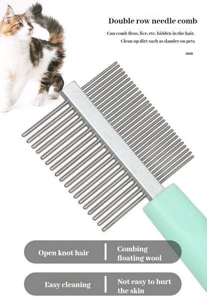 ペットユニバーサルビューティーセット 猫用コーム 両面ノットコーム 猫用爪切りコーム ノミ取りコーム 脱毛製品 ニードルコーム