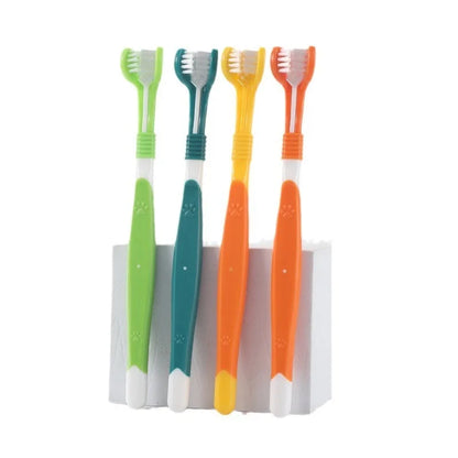 Three-Sided Pet Toothbrush for Fresh Breath