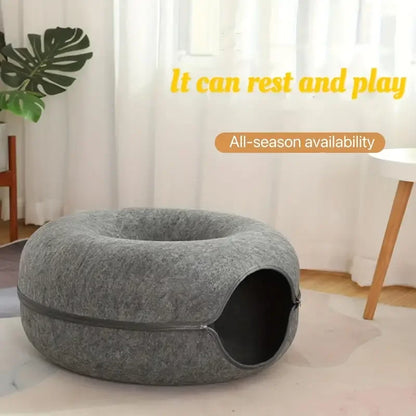 Felt Tunnel Cat Nest