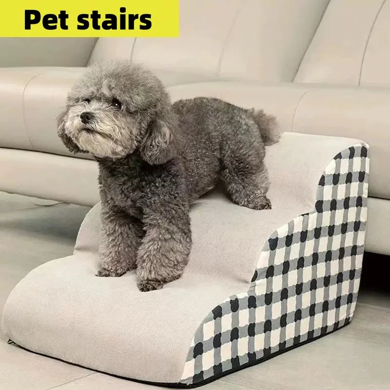 1-3 Steps Pet Staircase Anti-slip Detachable Stable And Non-collapsing Memory Foam Washable Sofa Steps