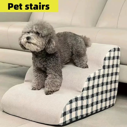 1-3 Steps Pet Staircase Anti-slip Detachable Stable And Non-collapsing Memory Foam Washable Sofa Steps