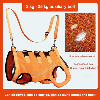 Rehabilitation Sling Carrier with Padded Straps | Breathable Hip Support for Hind Legs