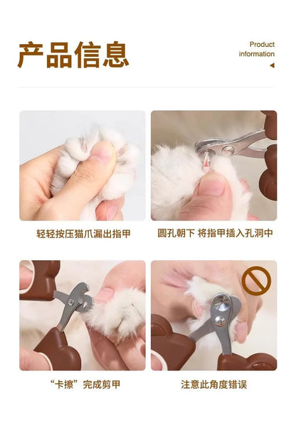 Teddy Bear Design Cat Nail Clippers Set