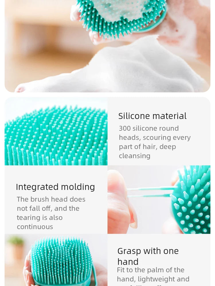 Soft Silicone Pet Bathing Brush and Massager