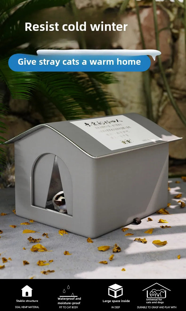 Waterproof Outdoor Winter Warm Pet Cave With Sleeping Beds