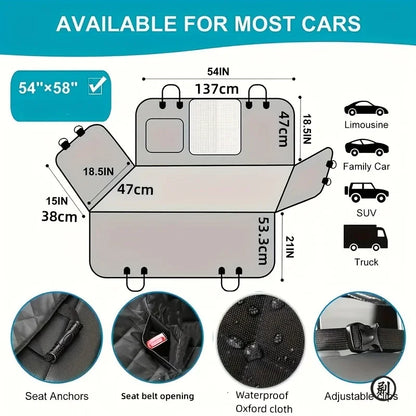 Car seat Cover as a Dog Hammock [Waterproof + Scratch-Resistant]