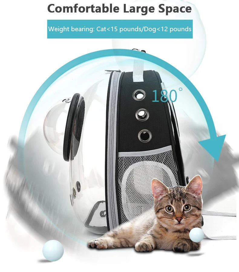 Breathable And Portable Transparent Pet Backpack