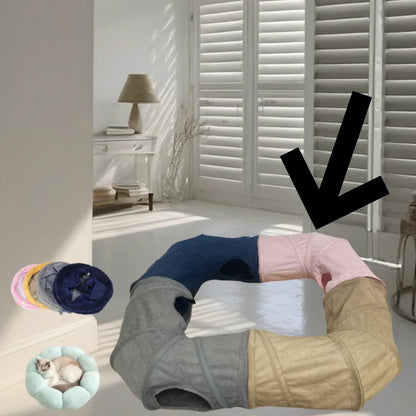 Collapsible Winter Suede Tunnel for Playtime Fun