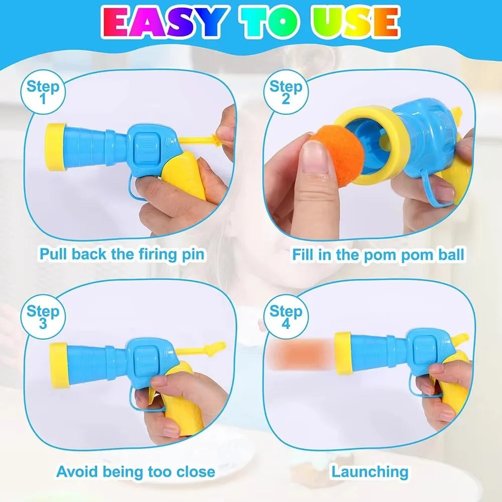 Interactive Cat Toy Ball Launcher with Plush Balls