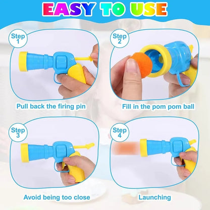 Interactive Cat Toy Ball Launcher with Plush Balls