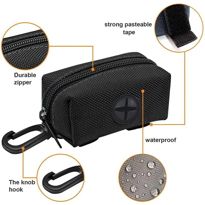 Adjustable Poop Bag Holder with Leash Attachment