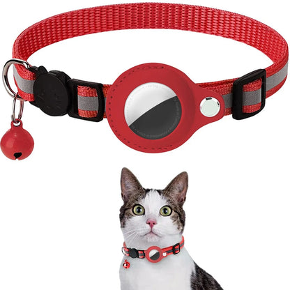 Reflective Cat Collar with AirTag Holder