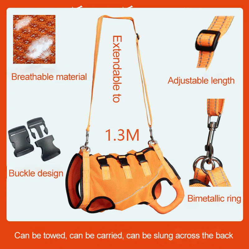 Rehabilitation Sling Carrier with Padded Straps | Breathable Hip Support for Hind Legs