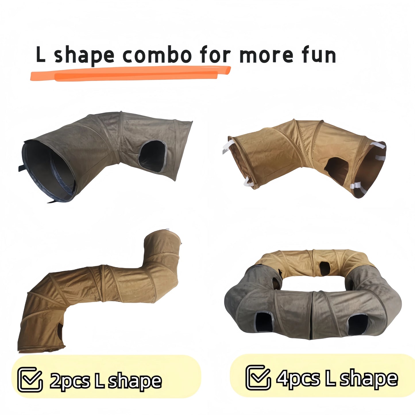 Collapsible Winter Suede Tunnel for Playtime Fun