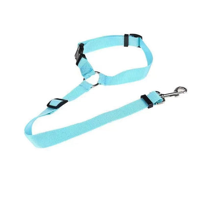 Solid Color Adjustable Two-in-One Pet Safety Belt