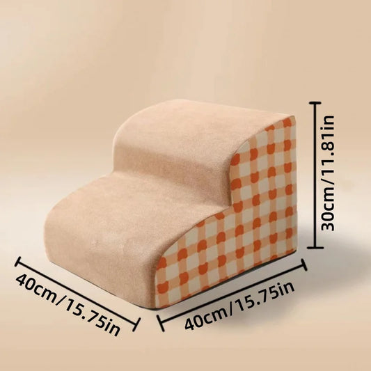 1-3 Steps Pet Staircase Anti-slip Detachable Stable And Non-collapsing Memory Foam Washable Sofa Steps