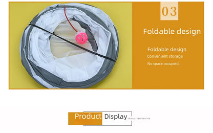 White Cat Tunnel Playground Interactive Toy