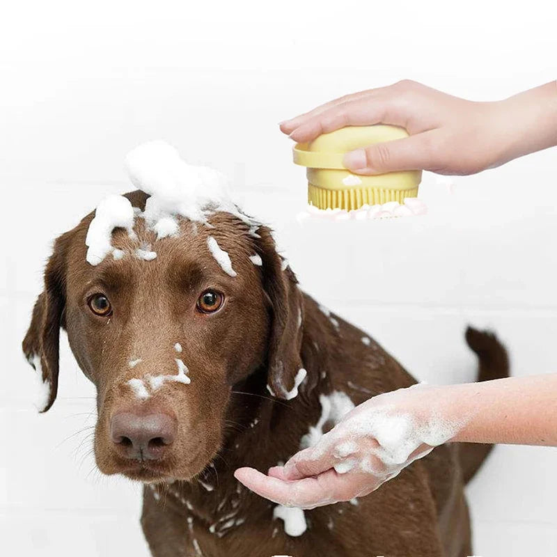 Soft Silicone Bath Brush for Easy Pet Care